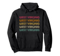 West Virginia 70S 80S Throwback Hoodie - Custom Art Print Men Women - T-Shirt, Sweatshirt, Hoodie