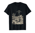 Ufo Cat Cowboy Desert Alien Cat T-Shirt - Casual Everyday Wear Men Women - T-Shirt, Sweatshirt, Hoodie