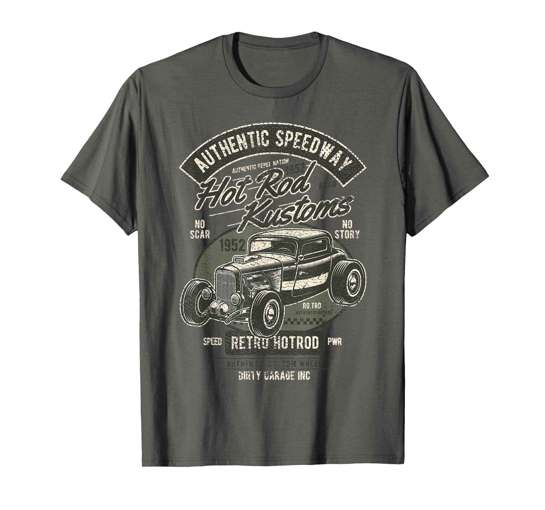 Hot Rod Present Distressed Car T-Shirt - Novelty Apparel for Adults - T-Shirt, Sweatshirt, Hoodie