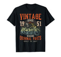 75Th Birthday 1951 Motorcycle T-Shirt - Fun Novelty Design Men Women - T-Shirt, Sweatshirt, Hoodie