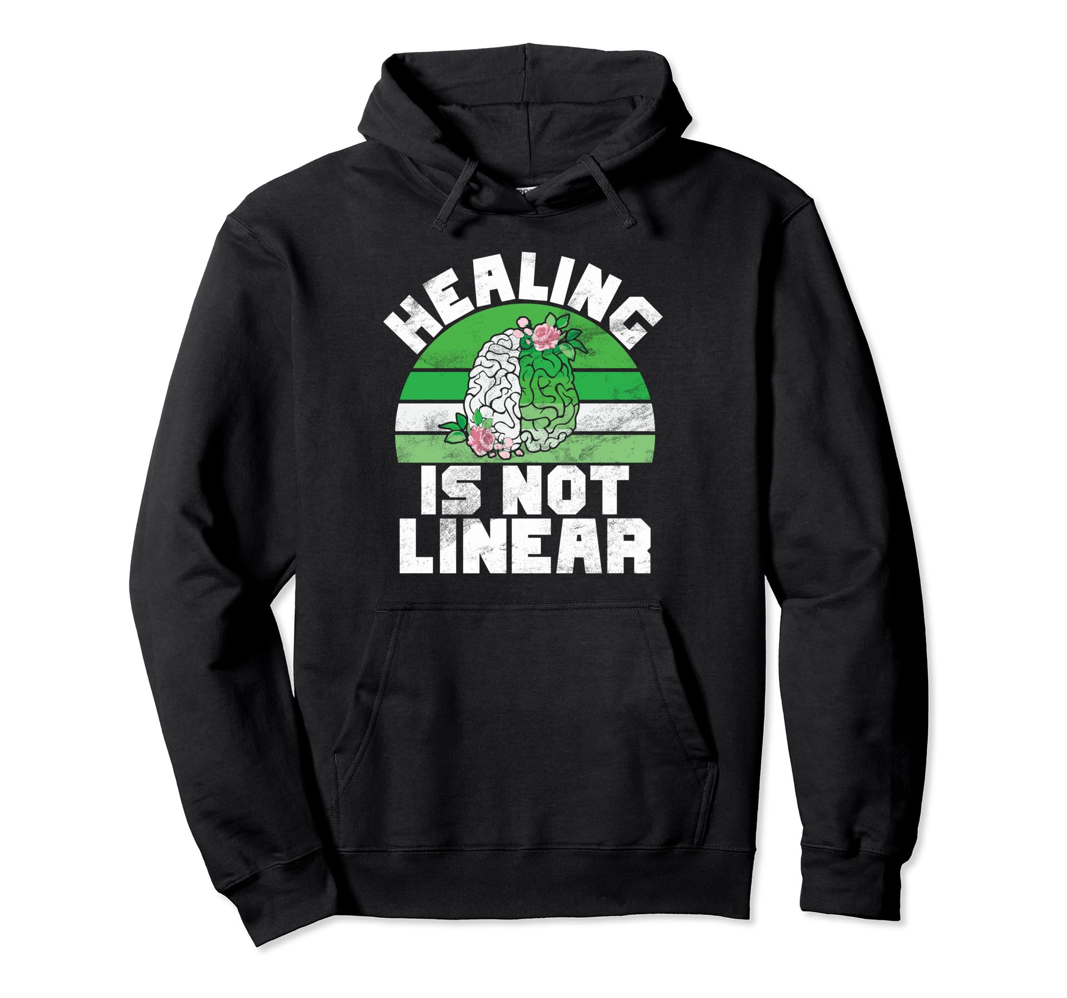 Healing Is Not Linear Mental Health Hoodie - Custom Art Print Men Women - T-Shirt, Sweatshirt, Hoodie