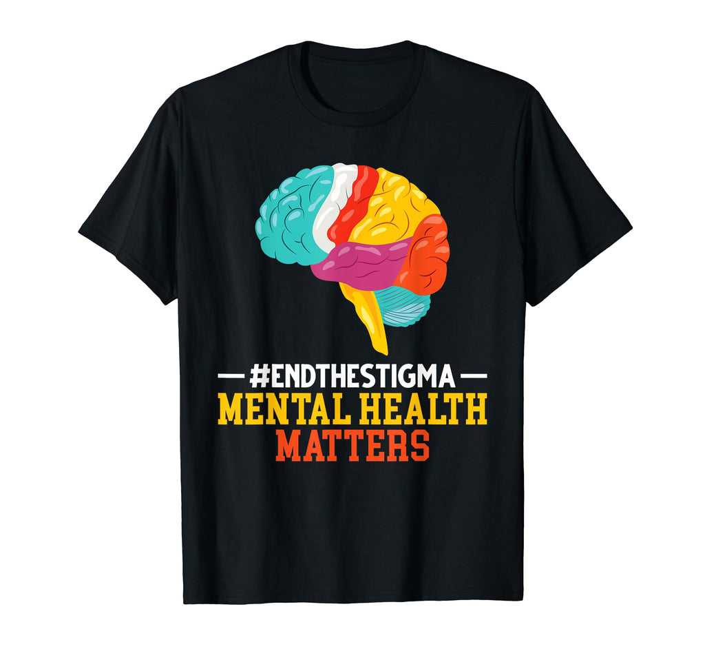 Colorful Brain Mental Health T-Shirt - Unique Graphic Men Women - T-Shirt, Sweatshirt, Hoodie