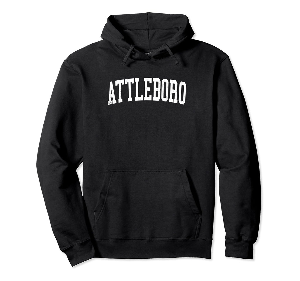 Attleboro Ma Distressed White Hoodie - Fun Novelty Design for Adults - T-Shirt, Sweatshirt, Hoodie