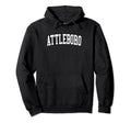 Attleboro Ma Distressed White Hoodie - Fun Novelty Design for Adults - T-Shirt, Sweatshirt, Hoodie