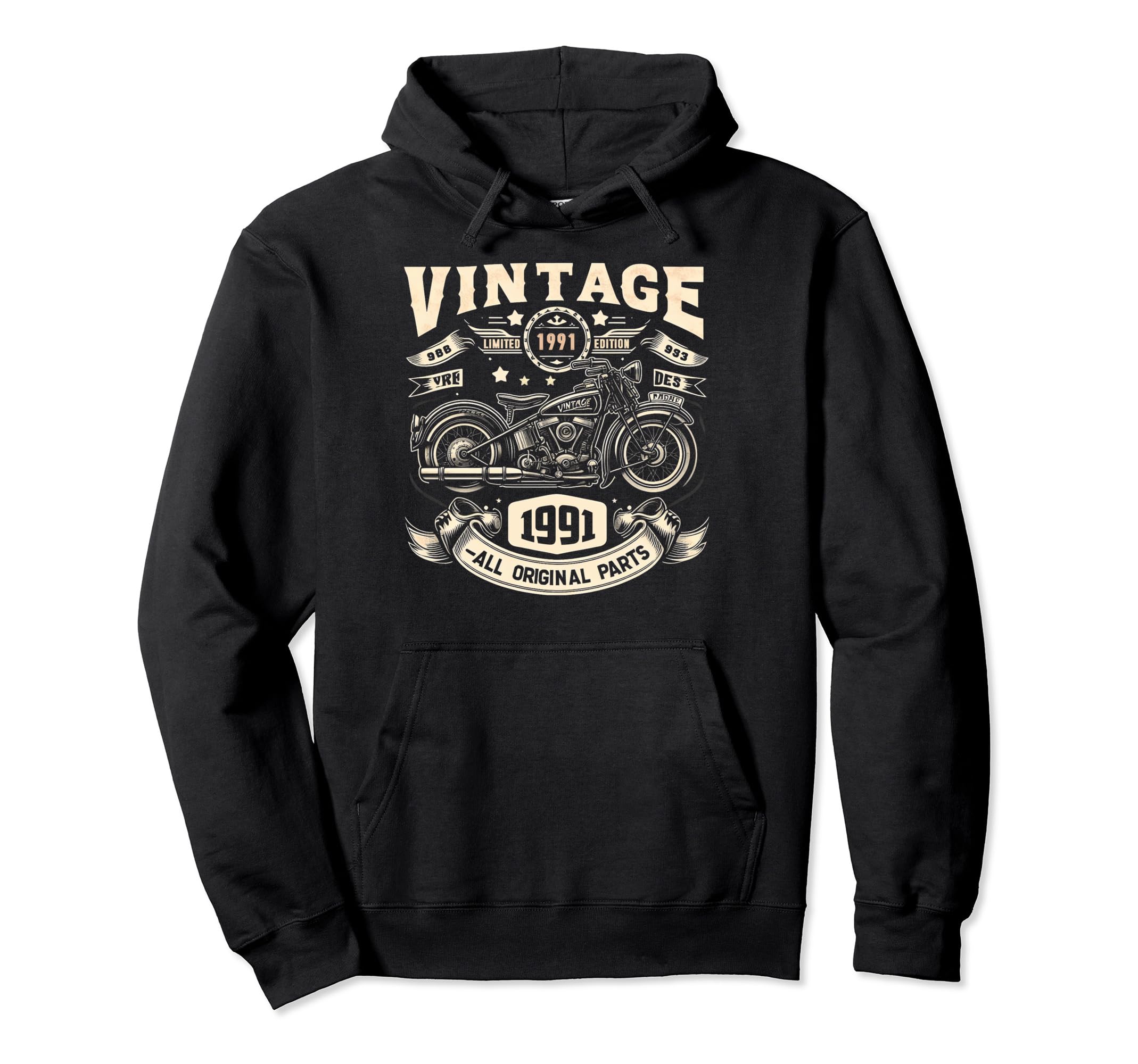 1991 Born 1991 33Th Birthday Motorcycle Hoodie - Novelty Apparel Unisex - T-Shirt, Sweatshirt, Hoodie
