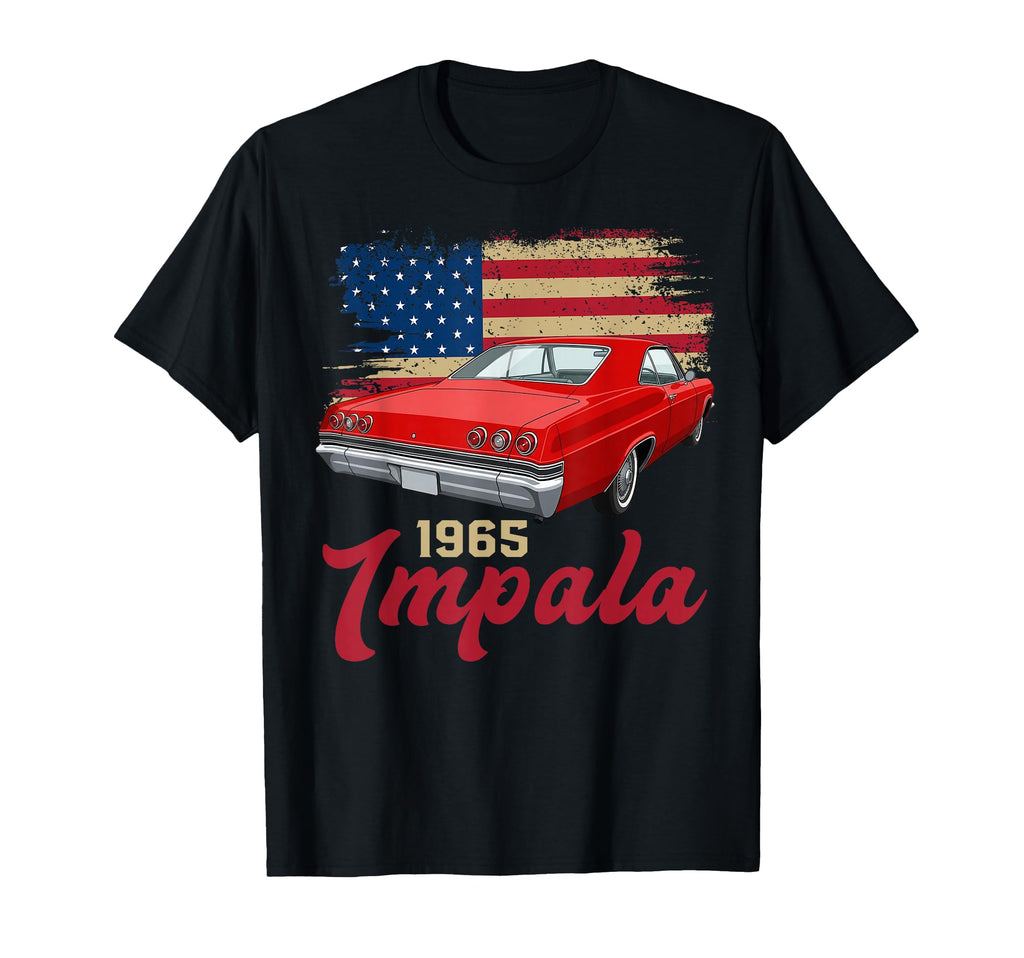1965 65 Impala Old School Muscle Car T-Shirt - Trendy Graphic for Adults - T-Shirt, Sweatshirt, Hoodie