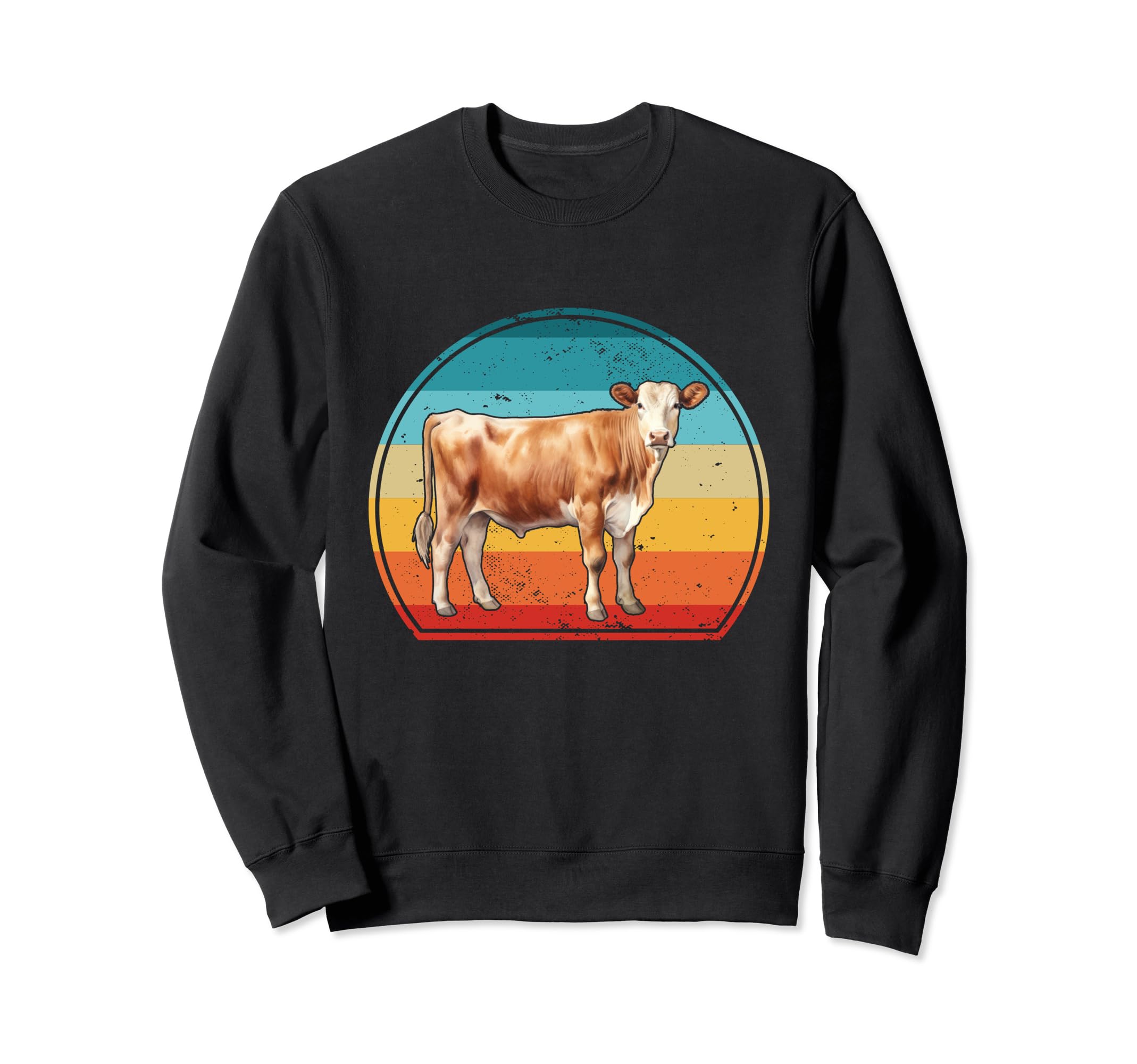 Funny Dairy Cow Outfit 70S 80S Sweatshirt - Aesthetic Graphic for Adults - T-Shirt, Sweatshirt, Hoodie