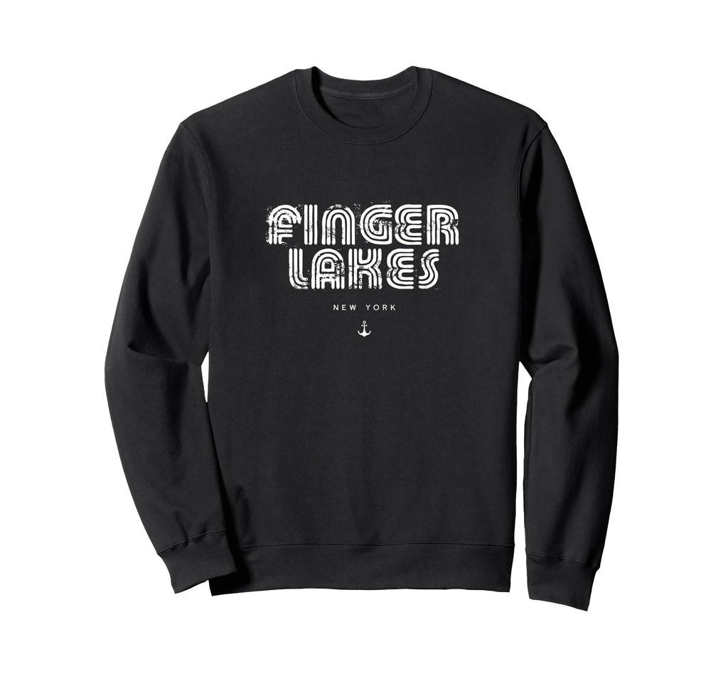 Finger Lakes Ny 70S 80S Type Sweatshirt - Trendy Graphic Unisex - T-Shirt, Sweatshirt, Hoodie