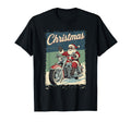 Santa Motorcycle Rider Biker T-Shirt - Custom Art Print Unisex - T-Shirt, Sweatshirt, Hoodie