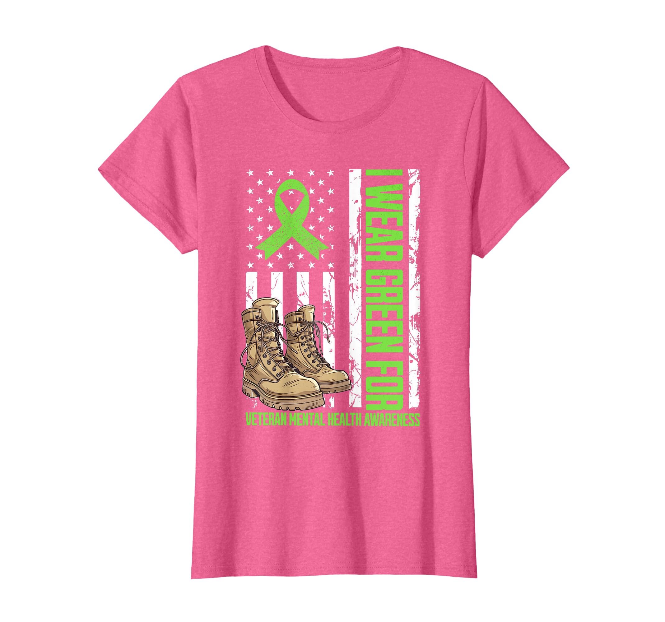I Wear Green Veteran Mental Health T-Shirt - Minimalist Print Unisex - T-Shirt, Sweatshirt, Hoodie
