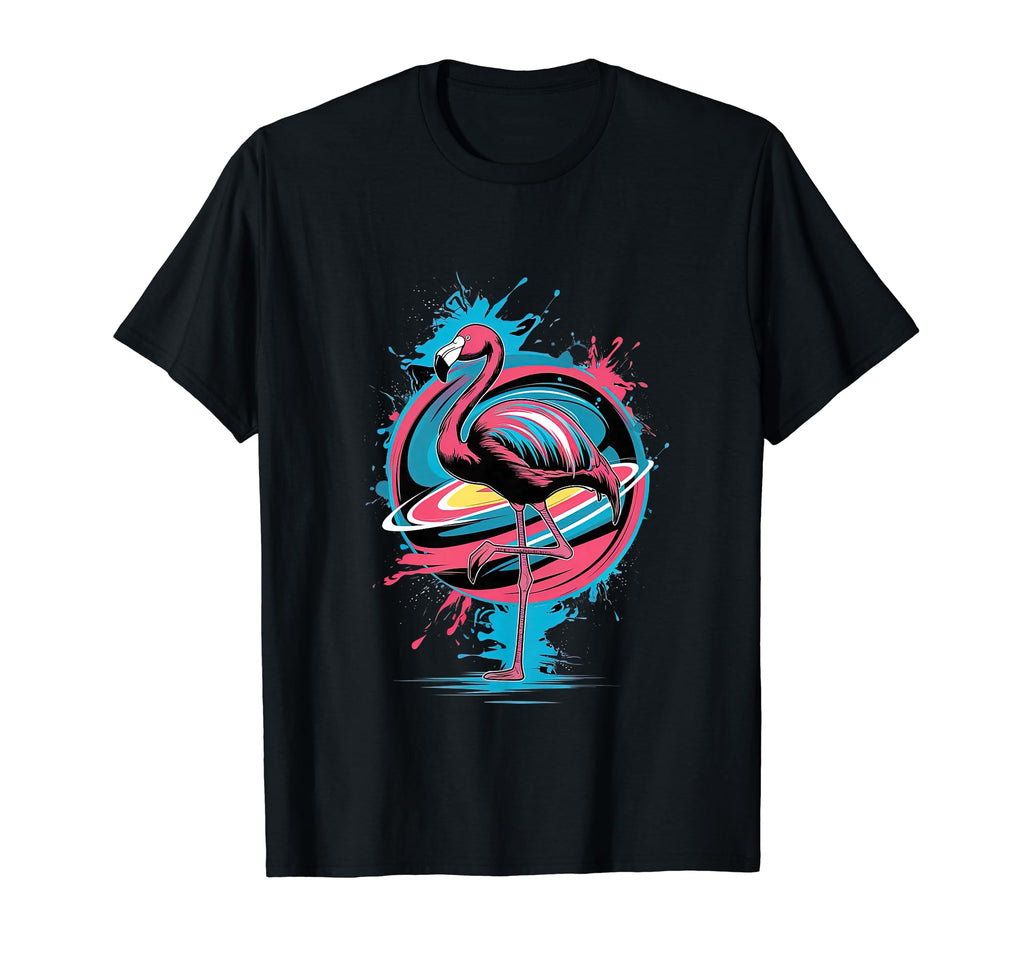 Pop Art Flamingo Paint Dripping Fun T-Shirt - Graphic Print Men Women - T-Shirt, Sweatshirt, Hoodie