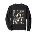 Abstract Black And White Sailor Ship Sweatshirt - Trendy Graphic Unisex - T-Shirt, Sweatshirt, Hoodie