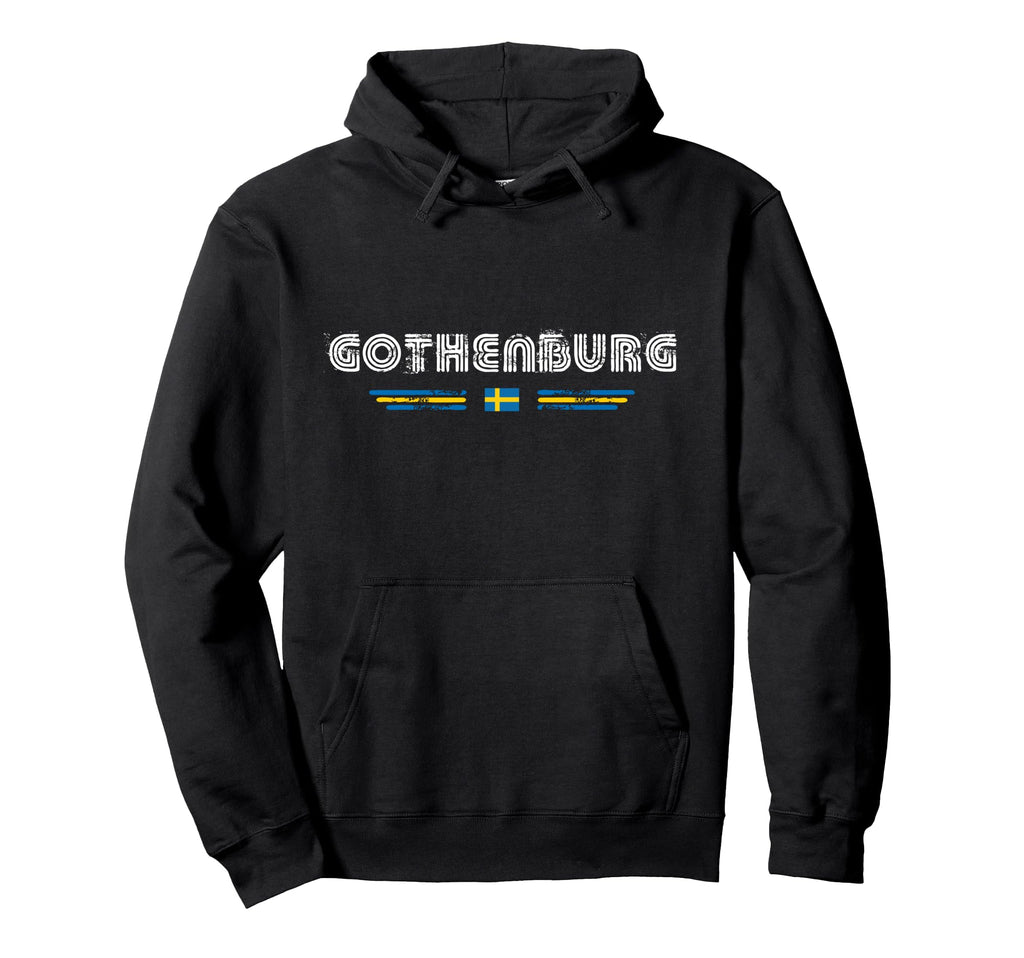 Gothenburg Sweden 70S 80S Type Hoodie - Aesthetic Graphic for Adults - T-Shirt, Sweatshirt, Hoodie