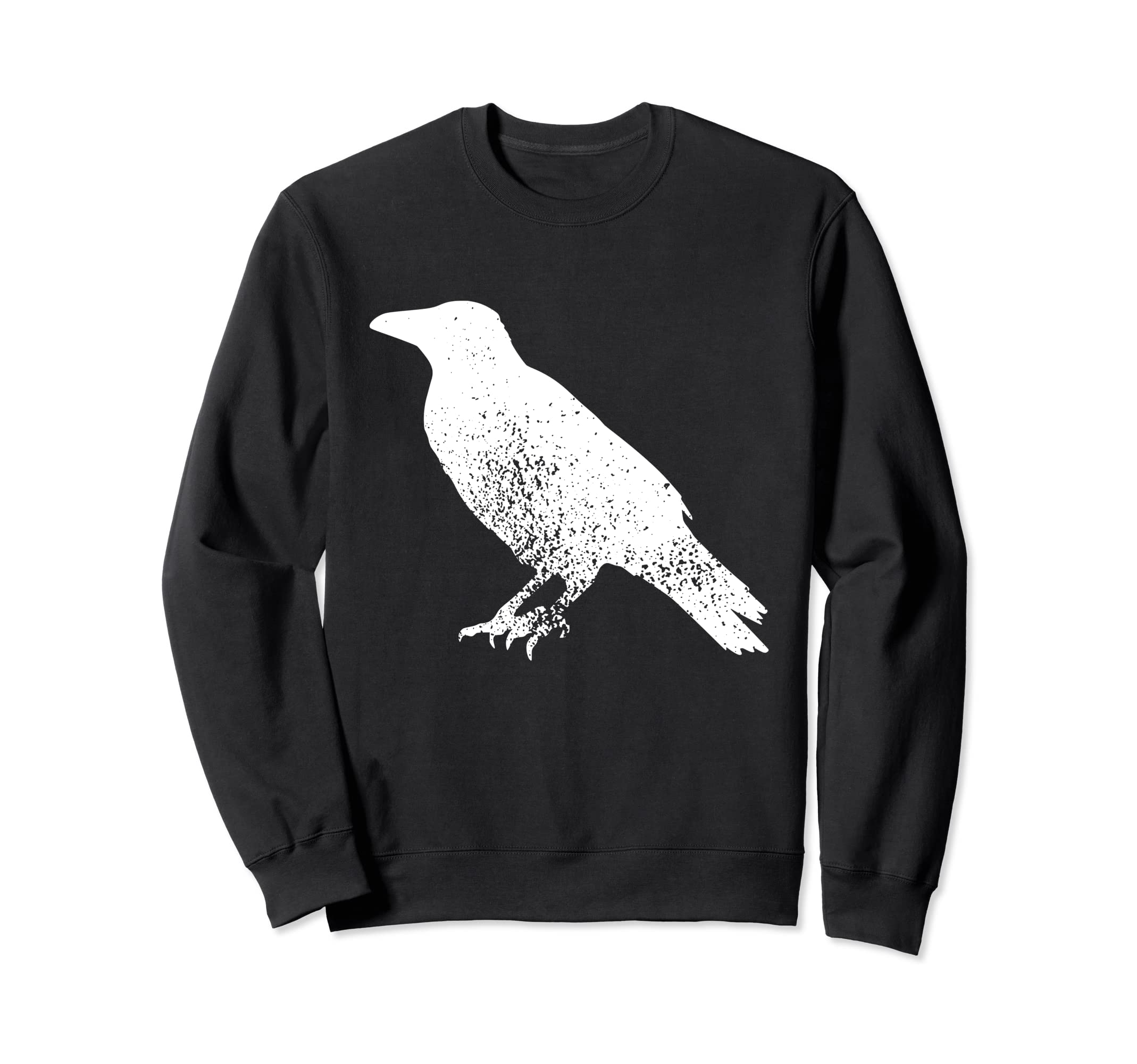 Distressed Crow Bird Raven Bird Sweatshirt - Graphic Print Unisex - T-Shirt, Sweatshirt, Hoodie