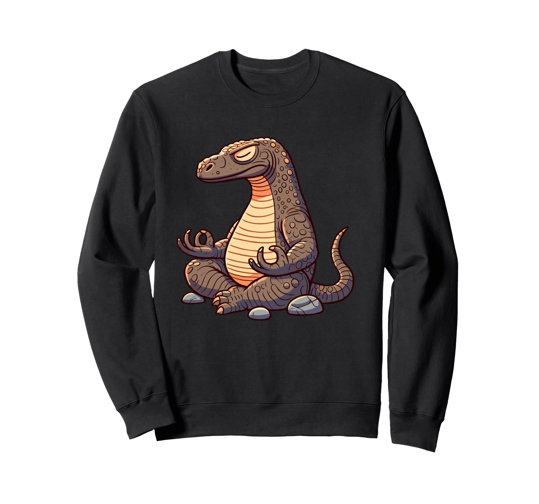 Meditation Komodo Dragon Yoga Pose Sweatshirt - Aesthetic Graphic Unisex - T-Shirt, Sweatshirt, Hoodie