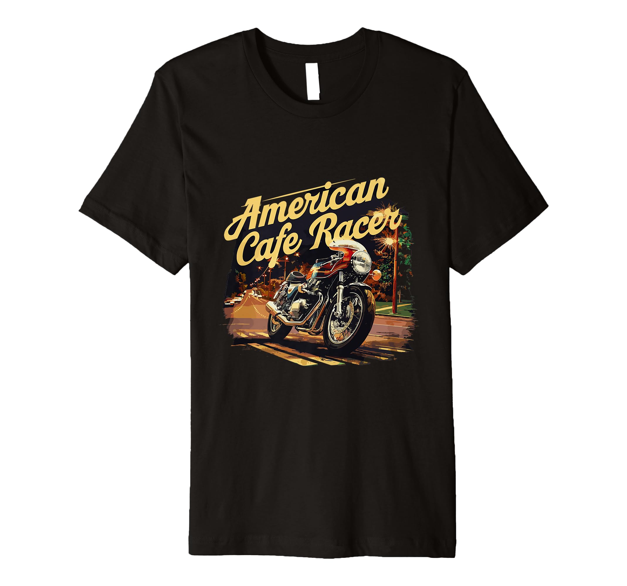 American Cafe Racer Motorcycle Biker T-Shirt - Trendy Graphic Men Women - T-Shirt, Sweatshirt, Hoodie