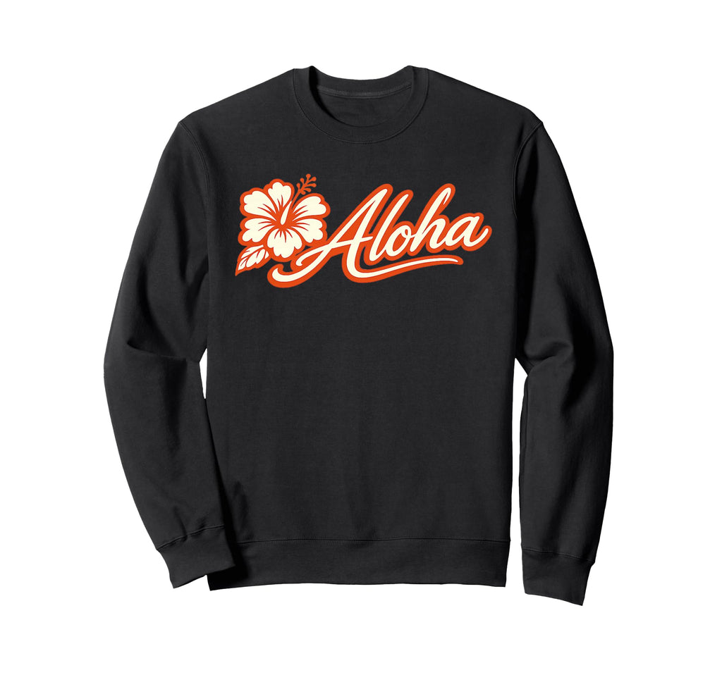 Aloha Hibiscus Hawaii 70S Surf Sweatshirt - Unique Graphic Men Women - T-Shirt, Sweatshirt, Hoodie