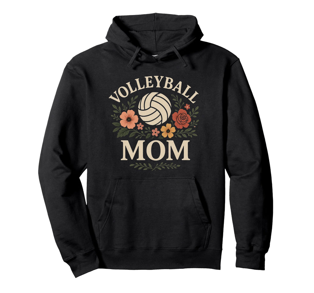 Volleyball Mom Typography Proud Sports Mom Hoodie - Graphic Print Unisex - T-Shirt, Sweatshirt, Hoodie