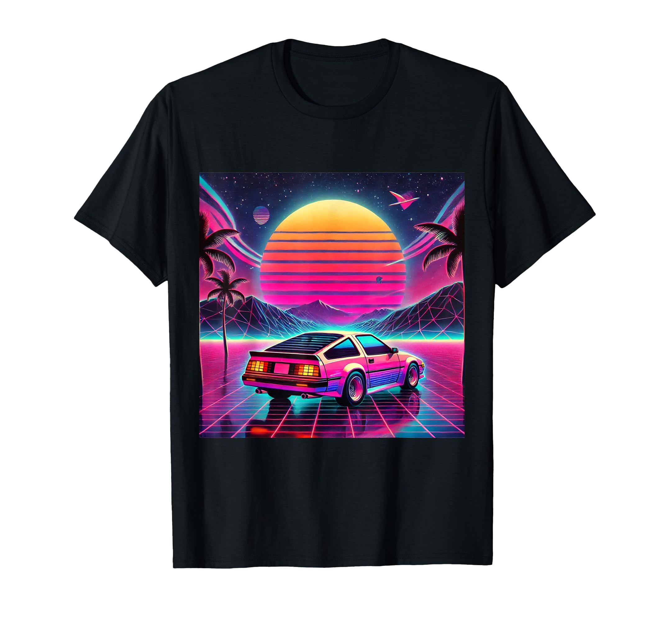 Outrun Synthwave Vaporwave Aesthetic T-Shirt - Aesthetic Graphic Men Women - T-Shirt, Sweatshirt, Hoodie