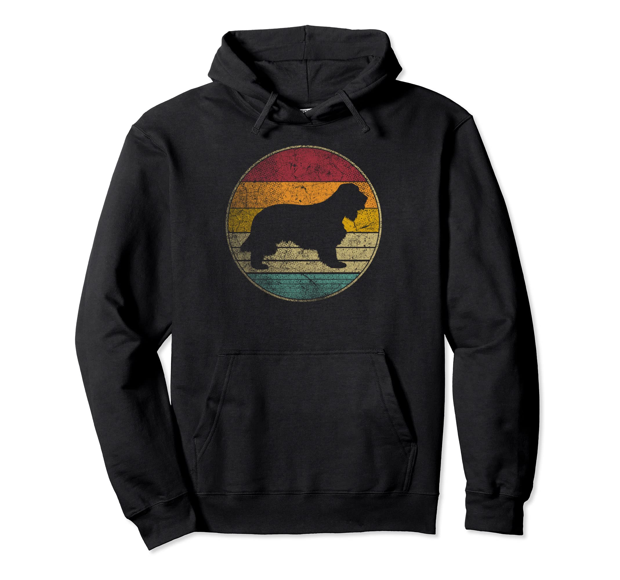 Cocker Spaniel Dog Distressed 70S 80S Hoodie - Novelty Apparel Men Women - T-Shirt, Sweatshirt, Hoodie