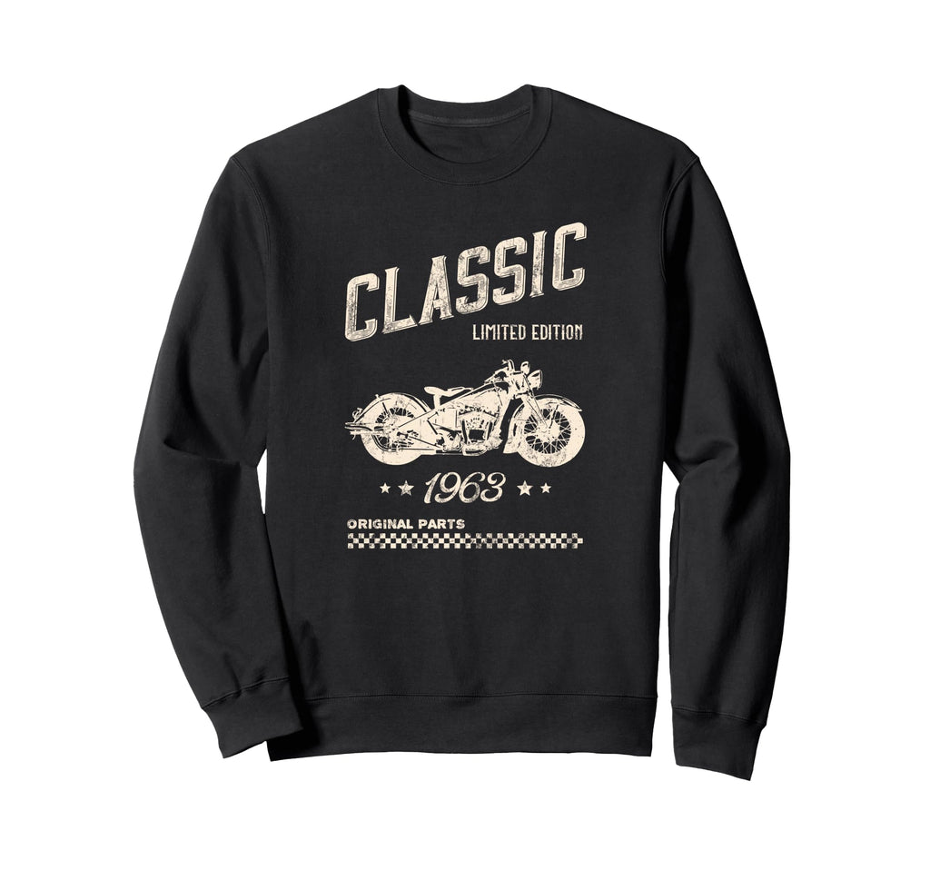 62Nd Birthday Motorcycle Born 1963 Sweatshirt - Custom Art Print for Adults - T-Shirt, Sweatshirt, Hoodie