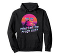 Retrowave Frog Who Let Frogs Out Hoodie - Custom Art Print for Adults - T-Shirt, Sweatshirt, Hoodie