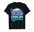 Cavalier King Charles Spaniel Synthwave T-Shirt - Fun Novelty Design Unisex - T-Shirt, Sweatshirt, Hoodie