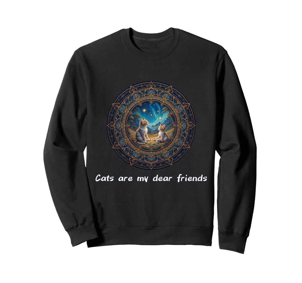 Cats Are My Best Friends Sacred Sweatshirt - Minimalist Print Unisex - T-Shirt, Sweatshirt, Hoodie