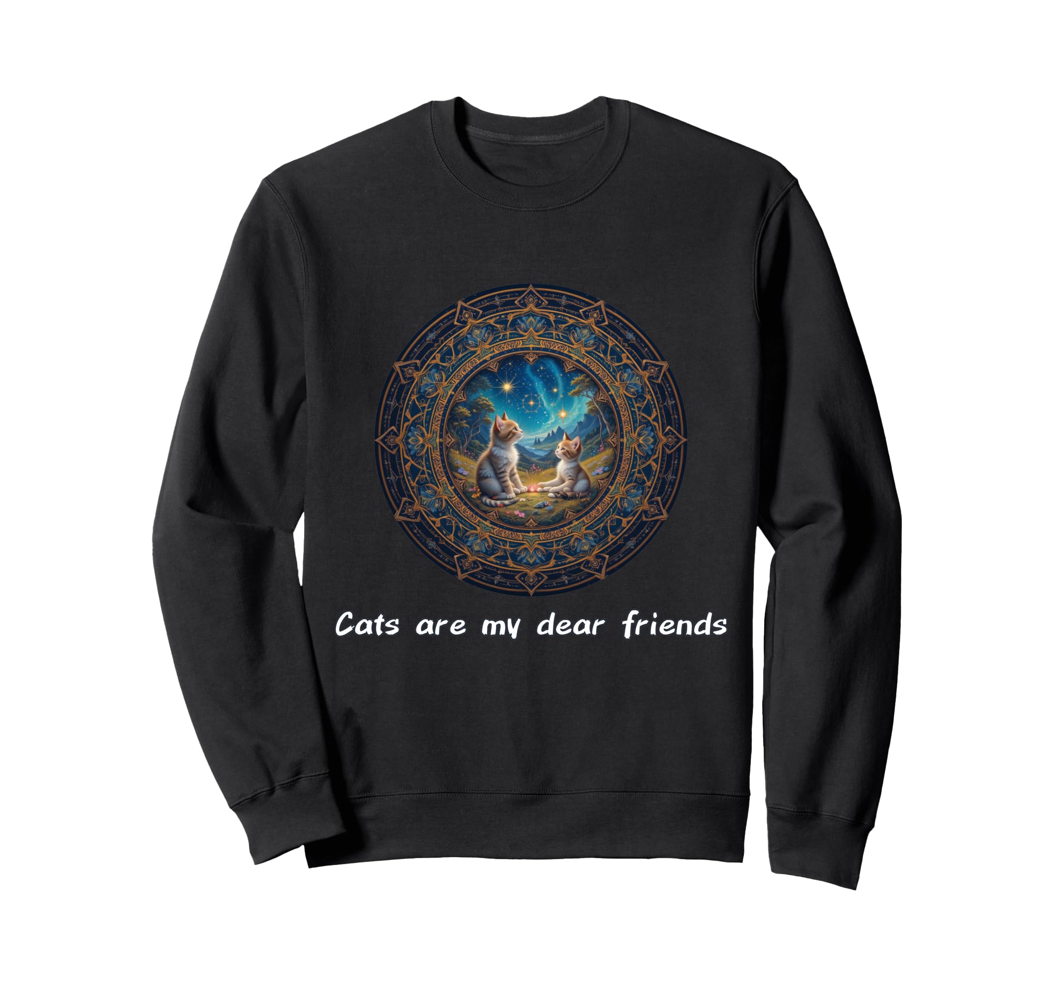 Cats Are My Best Friends Sacred Sweatshirt - Minimalist Print Unisex - T-Shirt, Sweatshirt, Hoodie