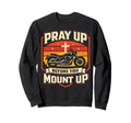 Christian Motorcycle Biker Pray Up Sweatshirt - Aesthetic Graphic Unisex - T-Shirt, Sweatshirt, Hoodie