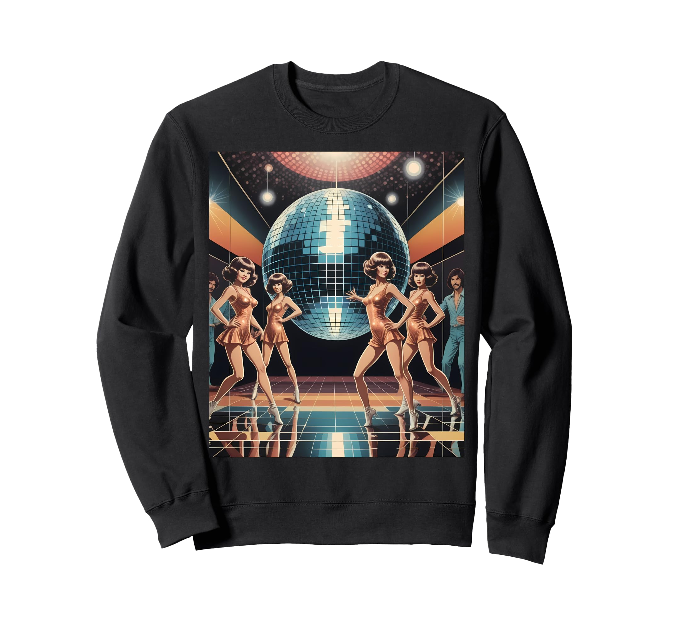 Disco Ball Party Aesthetic 80S Sweatshirt - Trendy Graphic Men Women - T-Shirt, Sweatshirt, Hoodie