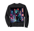Japanese Vaporwave Cat 80S Sweatshirt - Streetwear Style Men Women - T-Shirt, Sweatshirt, Hoodie