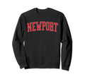 Newport Or Distressed Red Varsity Sweatshirt - Trendy Graphic for Adults - T-Shirt, Sweatshirt, Hoodie