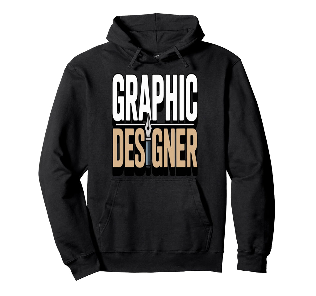 Designer Typography Pen Icon Hoodie - Unique Graphic for Adults - T-Shirt, Sweatshirt, Hoodie
