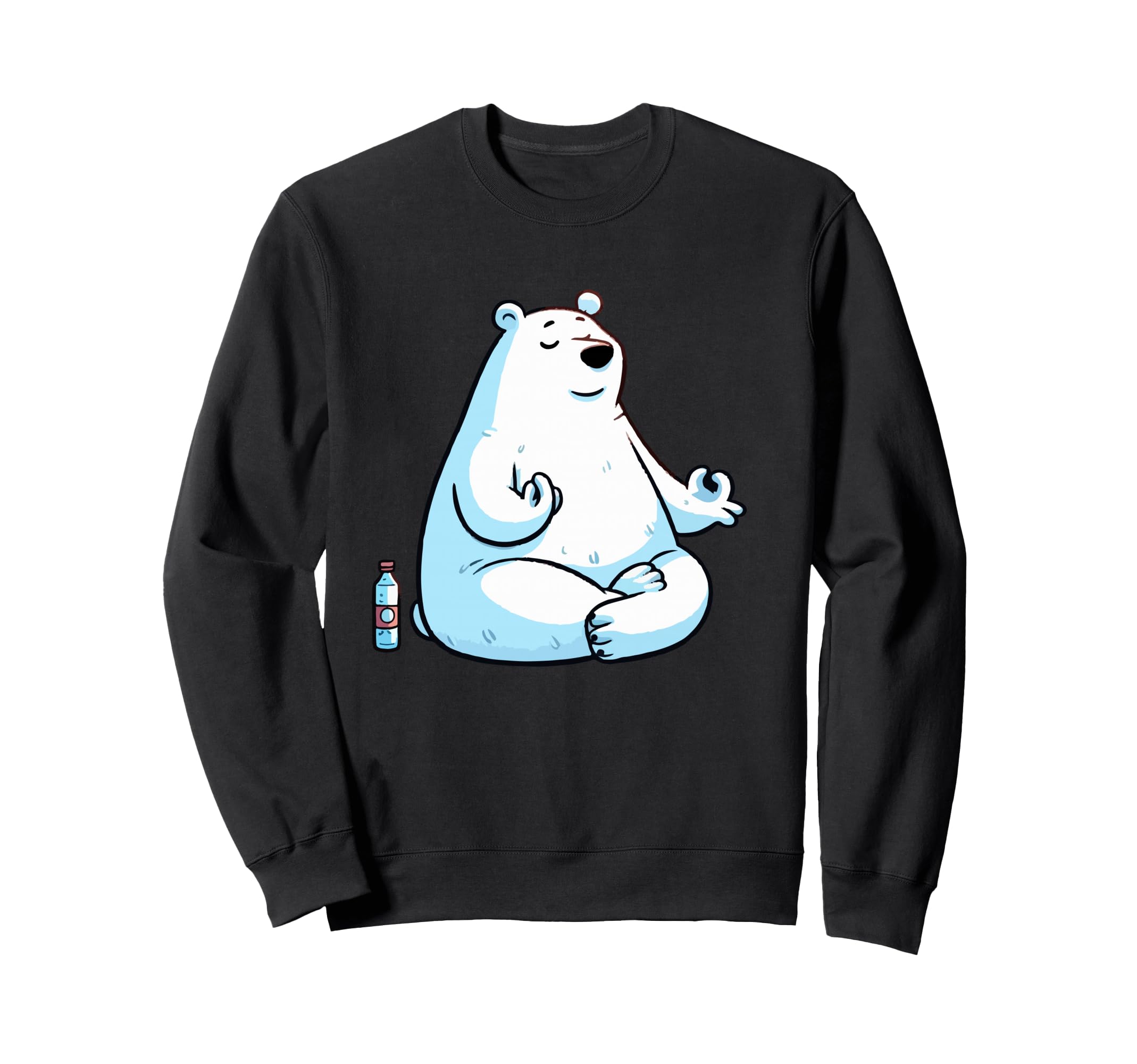Meditation Polar Bear Yoga Pose Sweatshirt - Custom Art Print for Adults - T-Shirt, Sweatshirt, Hoodie