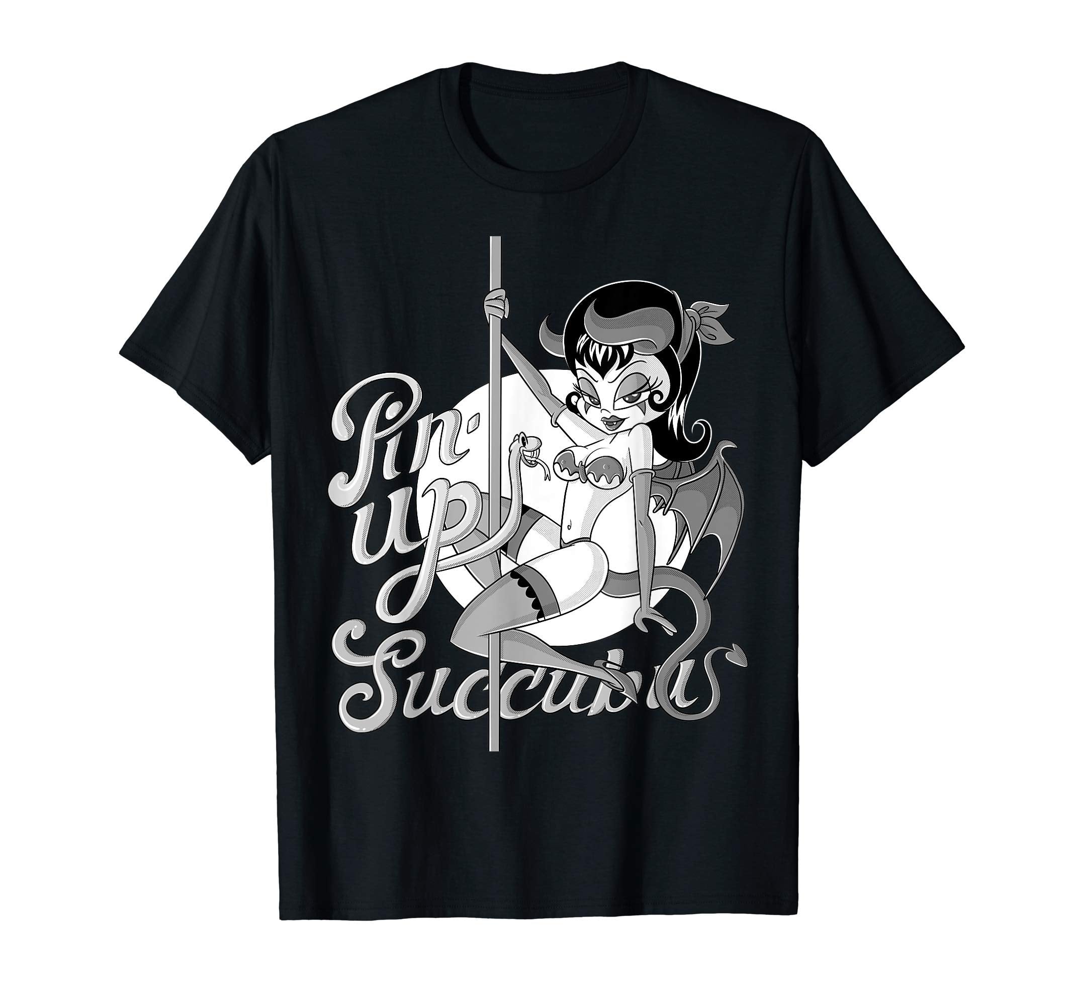 Funny Pin Up Succubus Female T-Shirt - Casual Everyday Wear for Adults - T-Shirt, Sweatshirt, Hoodie