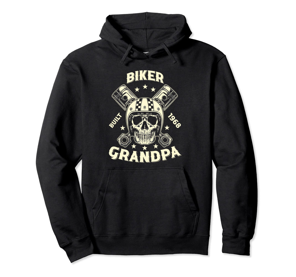 55Th Birthday Motorcycle Biker Grandpa Hoodie - Custom Art Print Men Women - T-Shirt, Sweatshirt, Hoodie