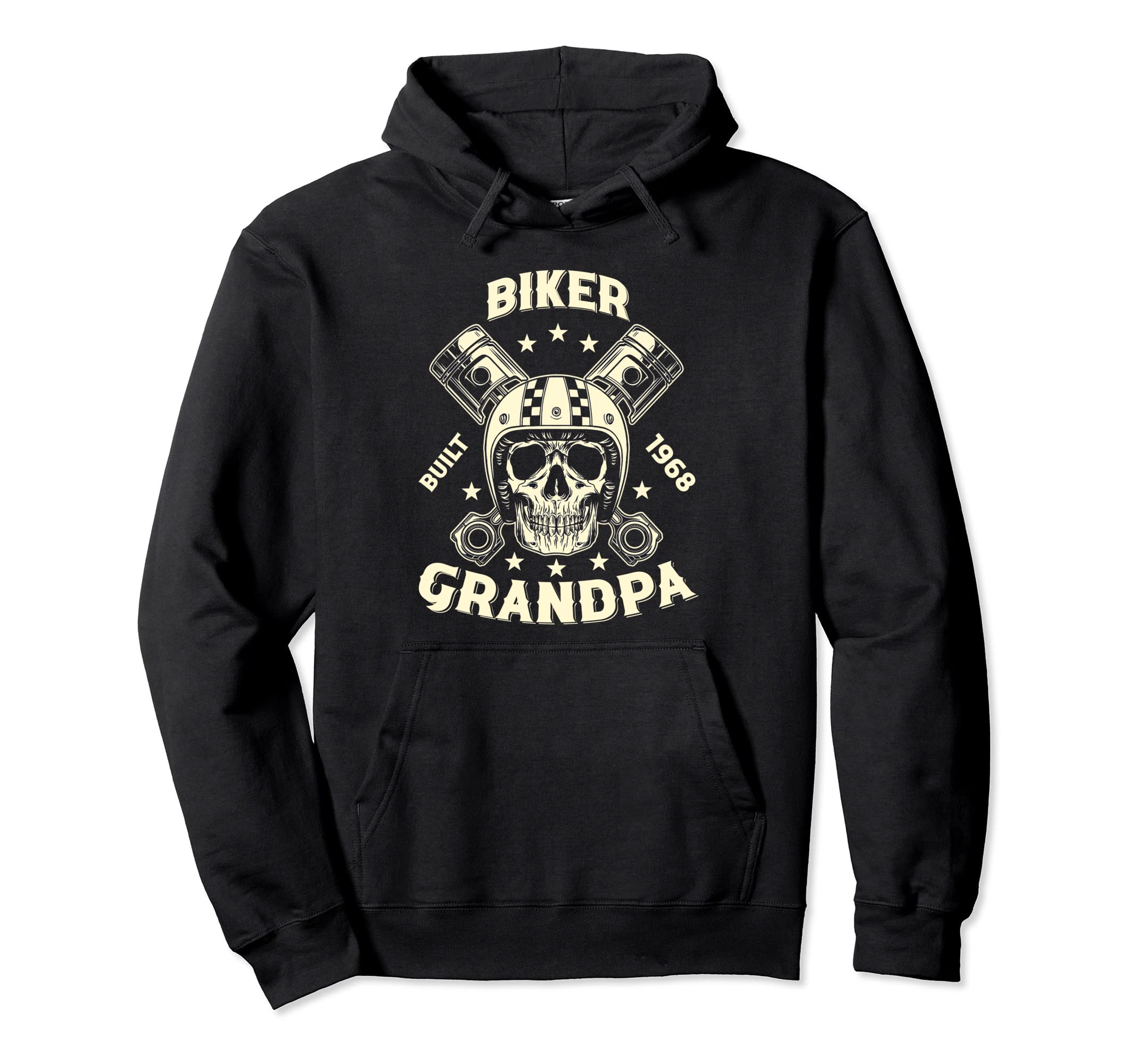 55Th Birthday Motorcycle Biker Grandpa Hoodie - Custom Art Print Men Women - T-Shirt, Sweatshirt, Hoodie