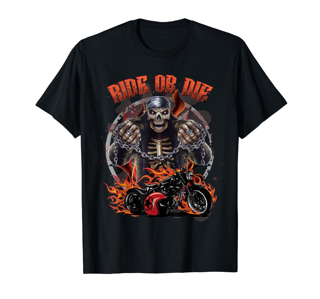 American Skull Biker Motorcycle T-Shirt - Casual Everyday Wear Men Women - T-Shirt, Sweatshirt, Hoodie
