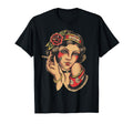 Pin Up Traditional Tattoo Flash T-Shirt - Minimalist Print Men Women - T-Shirt, Sweatshirt, Hoodie