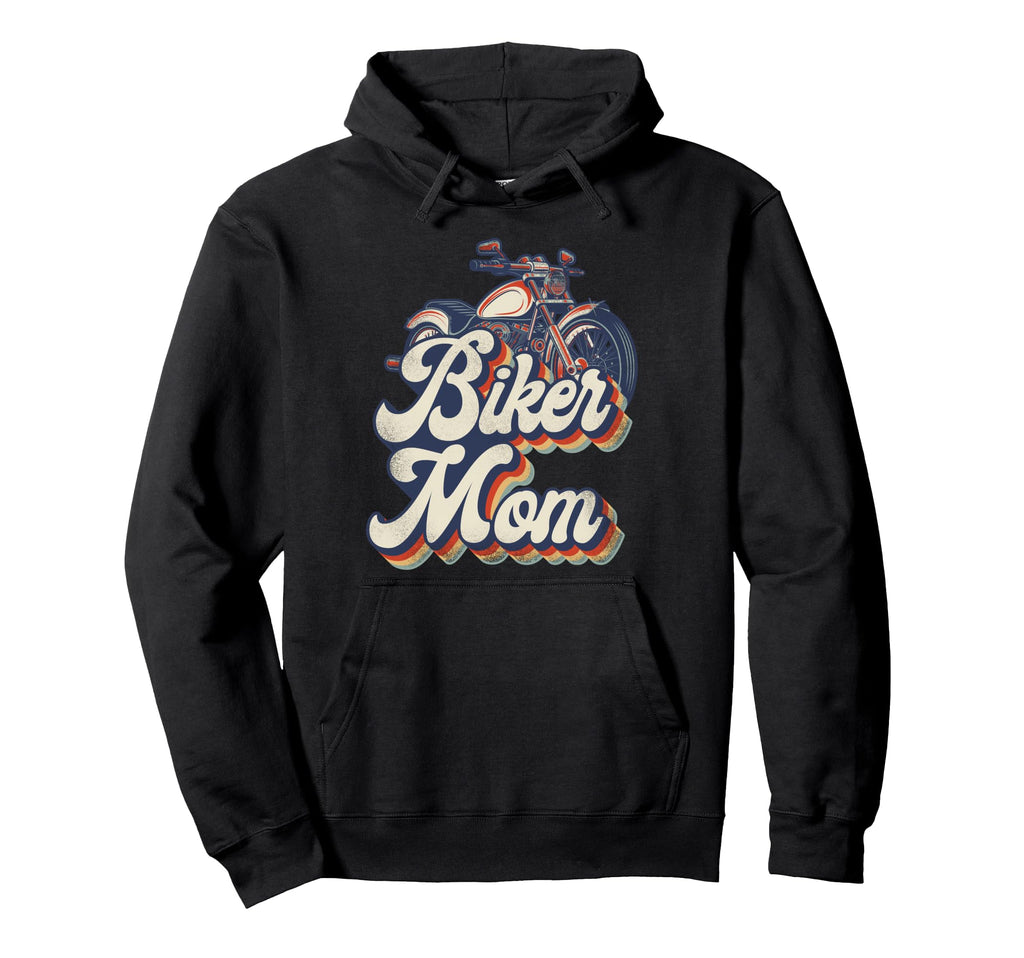 Motorcycle Biker Mom Biker Mom Hoodie - Minimalist Print for Adults - T-Shirt, Sweatshirt, Hoodie