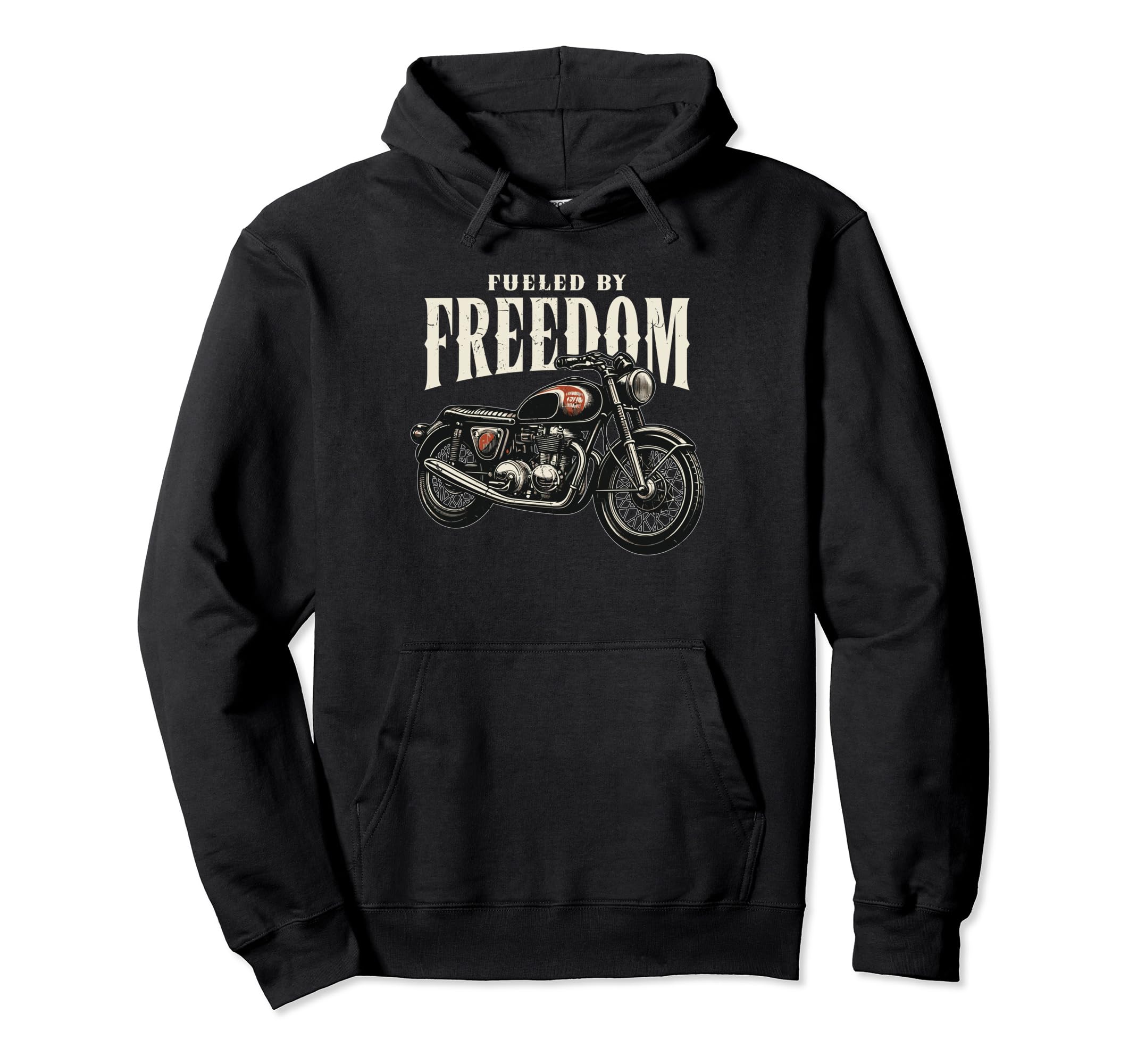 Fueled Freedom Motorcycle Retired Hoodie - Casual Everyday Wear Men Women - T-Shirt, Sweatshirt, Hoodie