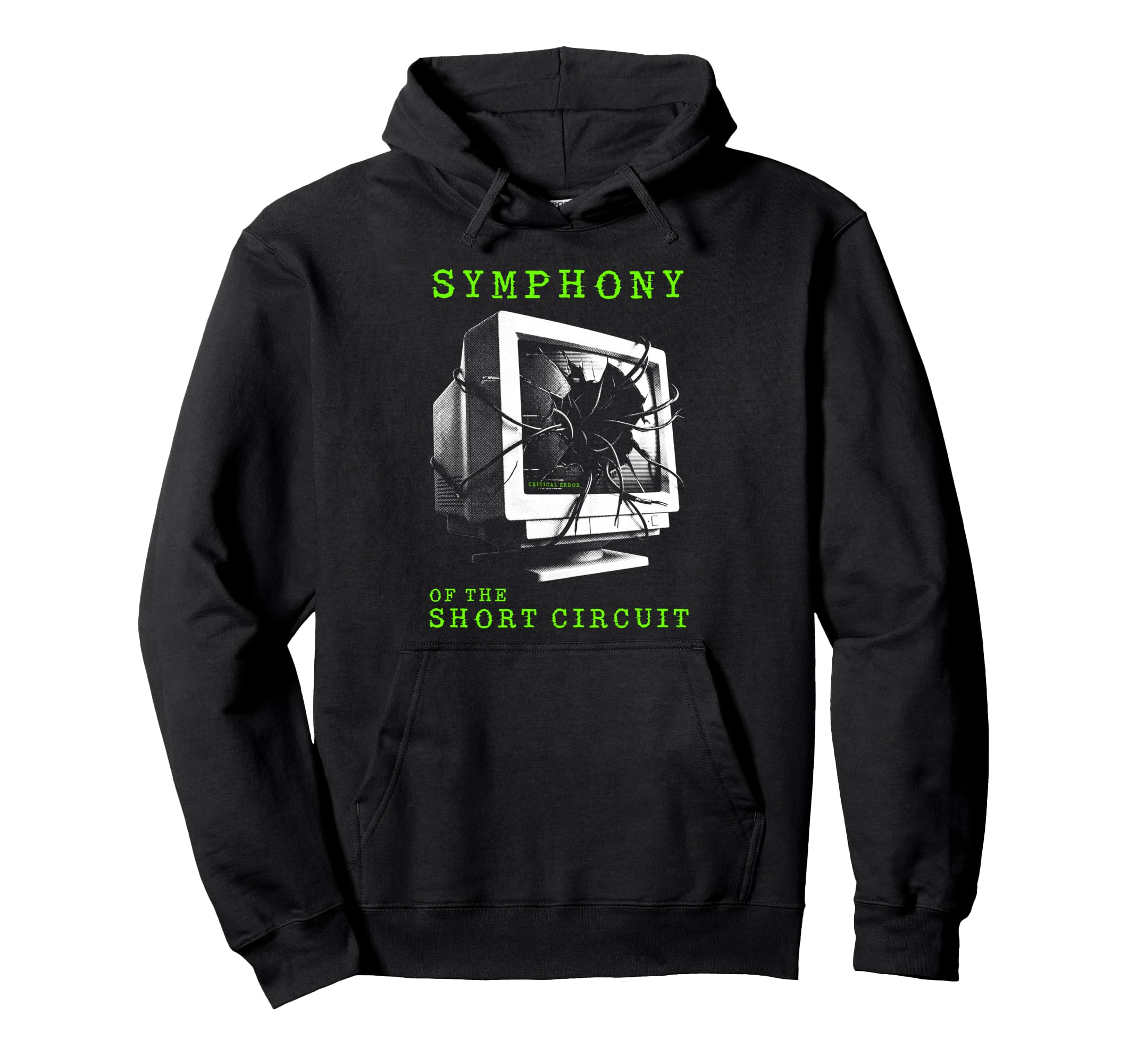 Computer Short Circuit Glitch Desktop Hoodie - Unique Graphic Men Women - T-Shirt, Sweatshirt, Hoodie