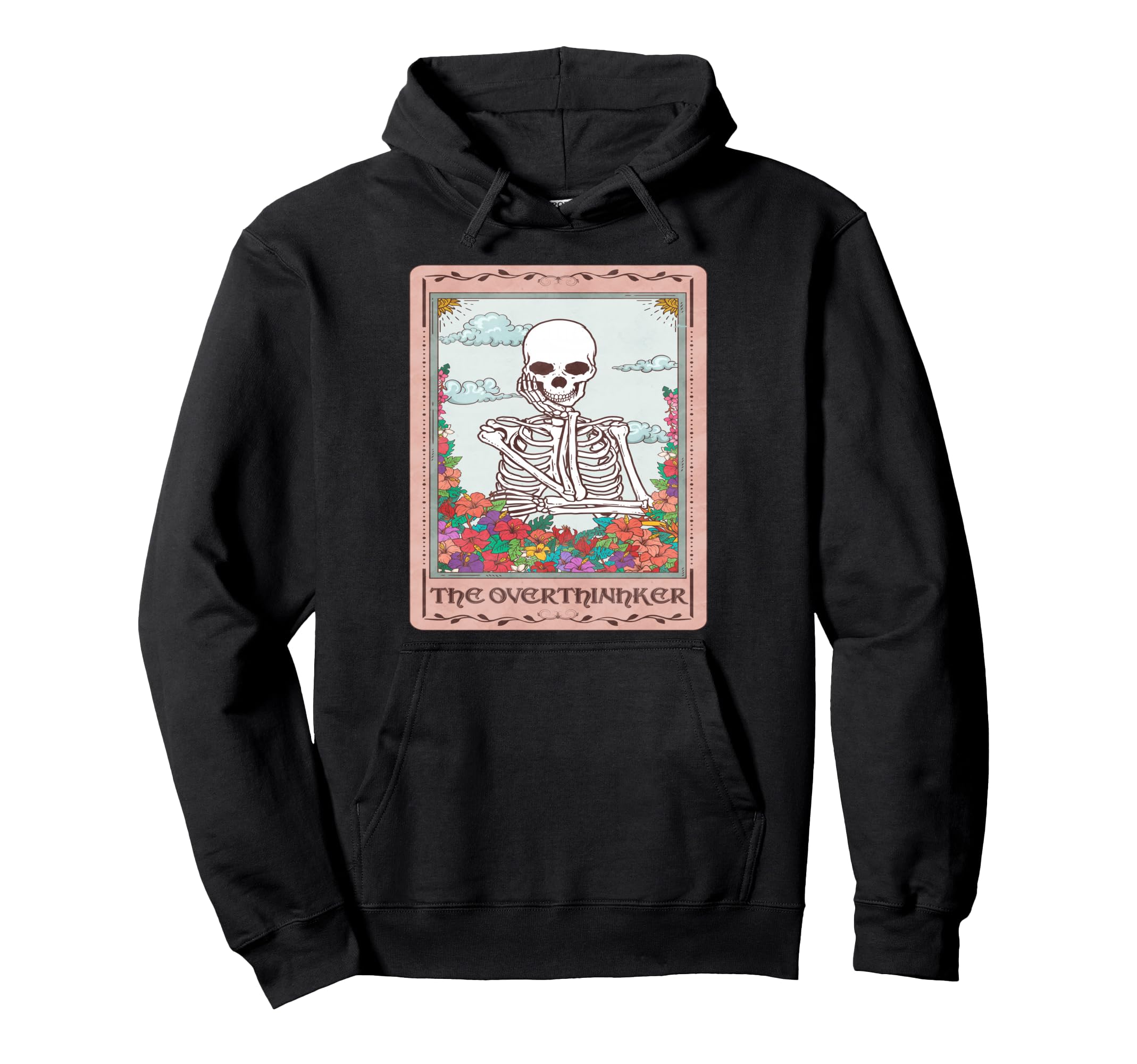 Professional Overthinker Colorful Skull Hoodie - Unique Graphic Men Women - T-Shirt, Sweatshirt, Hoodie