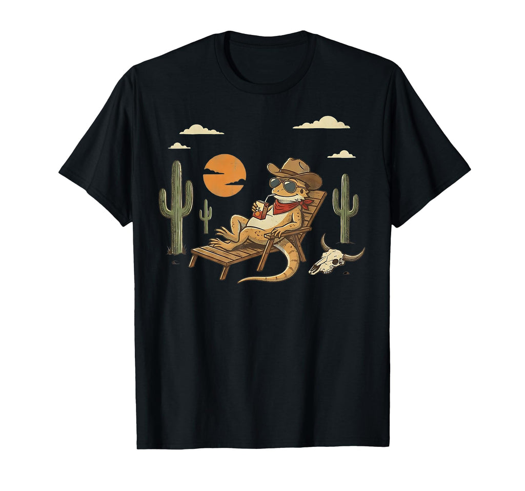 Funny Cowboy Lizard Western Country T-Shirt - Streetwear Style for Adults - T-Shirt, Sweatshirt, Hoodie