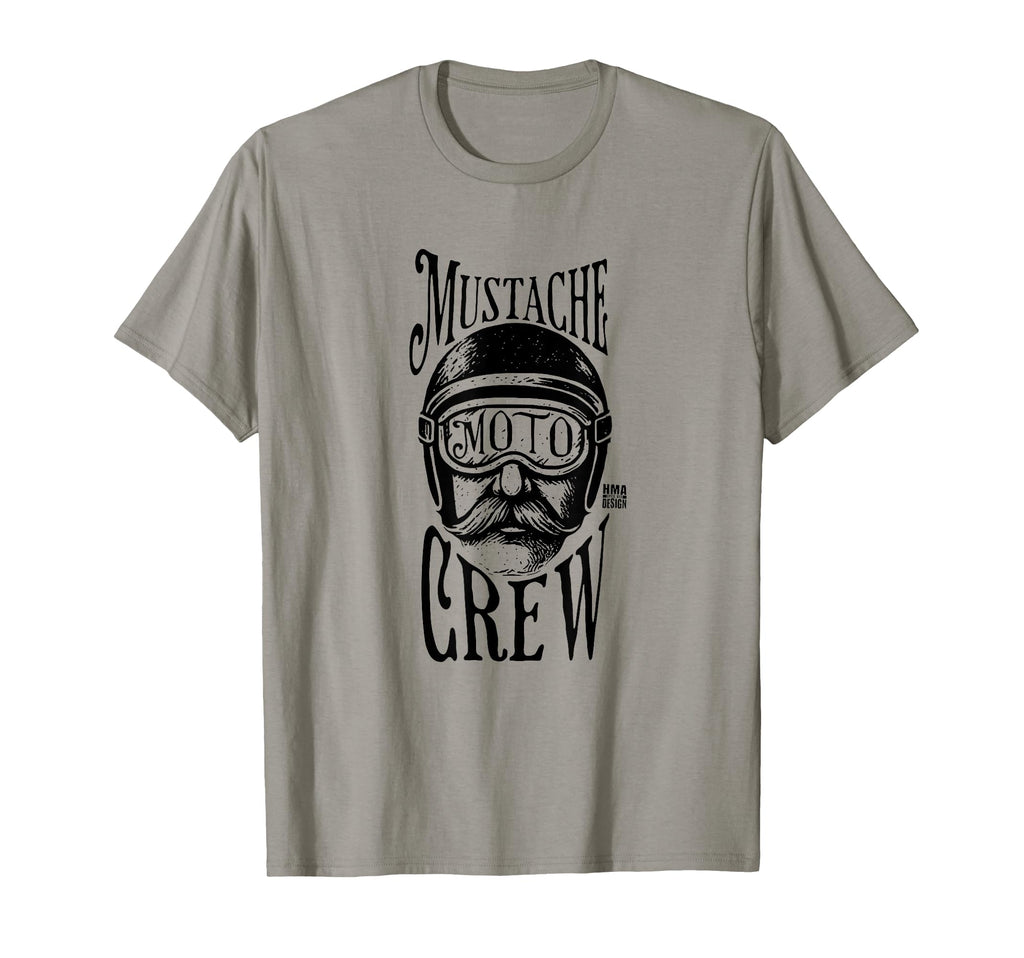 Mustache Moto Crew Biker Motorcycle T-Shirt - Streetwear Style Men Women - T-Shirt, Sweatshirt, Hoodie