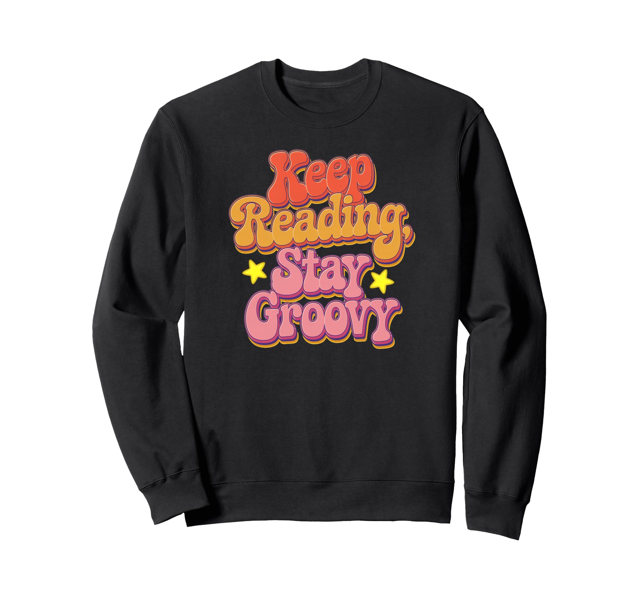 Reading 70S Book Readers Sweatshirt - Trendy Graphic for Adults - T-Shirt, Sweatshirt, Hoodie