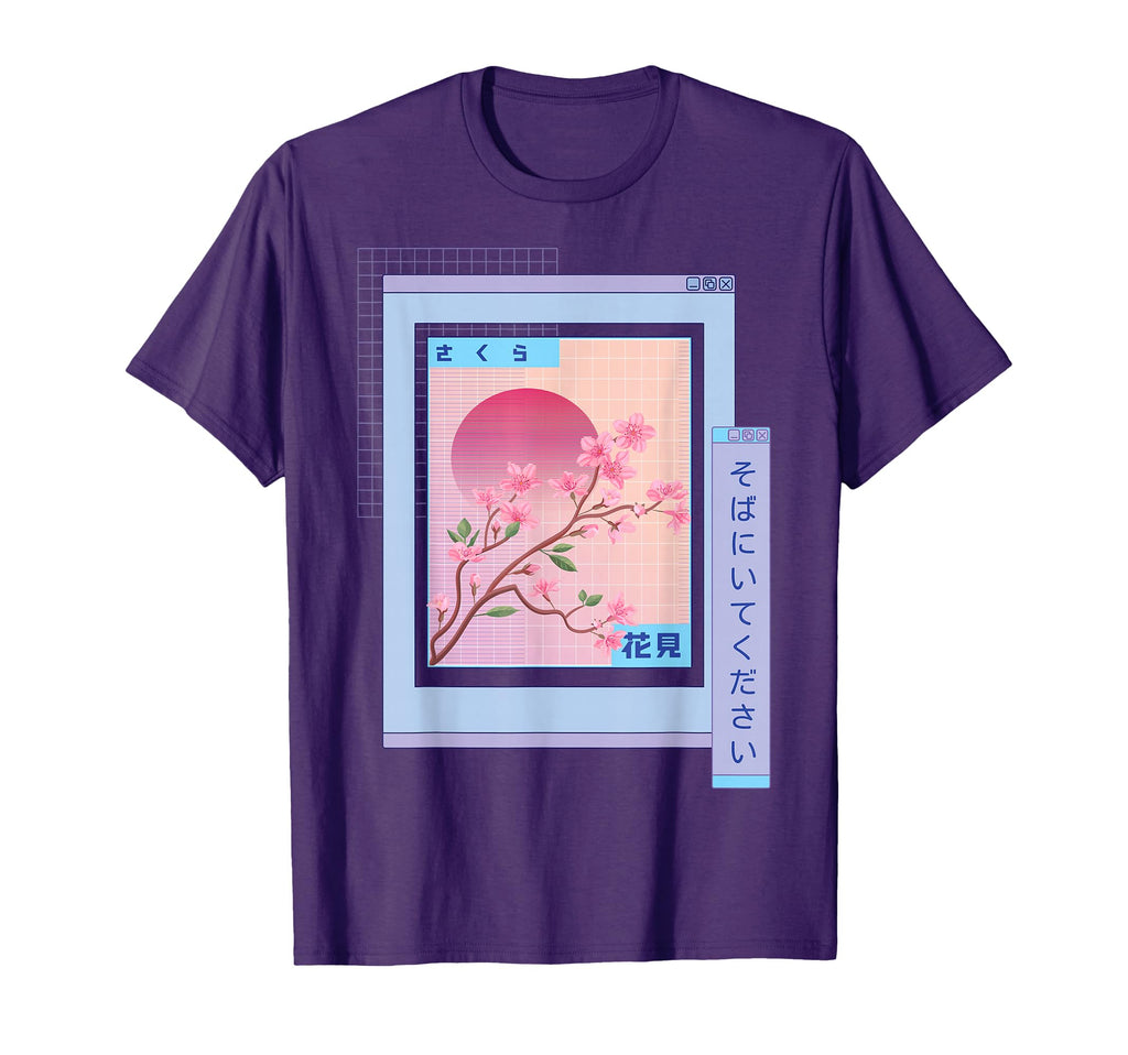 Japanese Aesthetic Sakura Flowers Kawaii T-Shirt - Graphic Print Men Women - T-Shirt, Sweatshirt, Hoodie