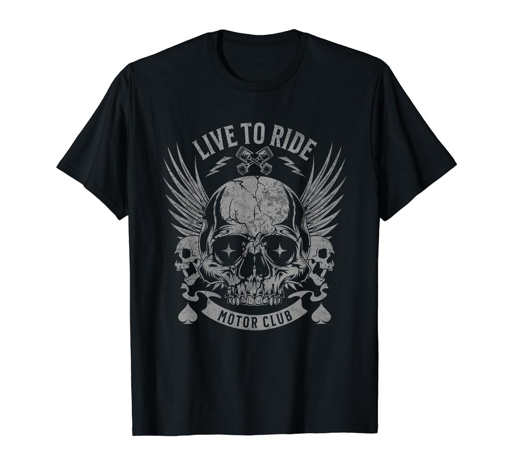 Live To Ride Motor Club T-Shirt - Casual Everyday Wear for Adults - T-Shirt, Sweatshirt, Hoodie