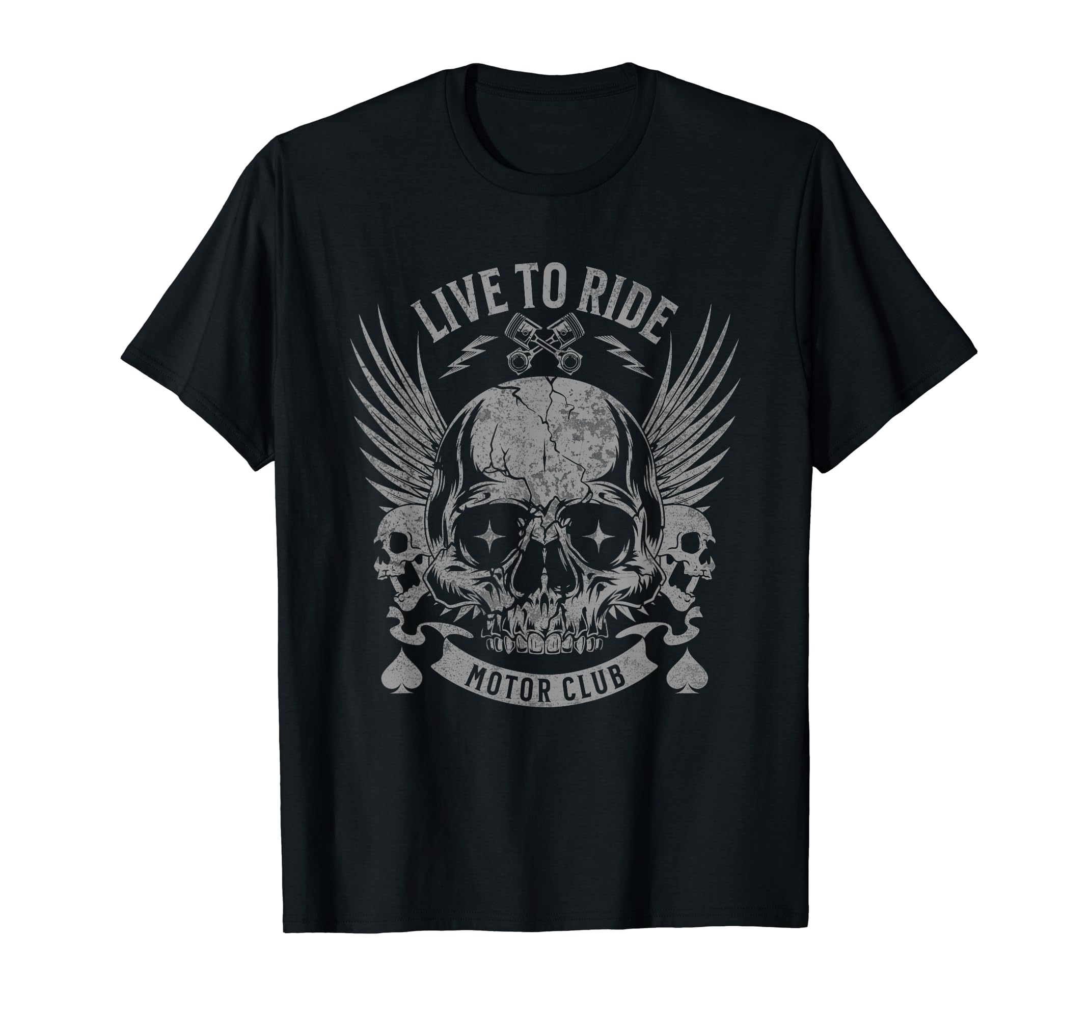 Live To Ride Motor Club T-Shirt - Casual Everyday Wear for Adults - T-Shirt, Sweatshirt, Hoodie